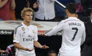 Cristiano praising his club team-mate, Odegard.
